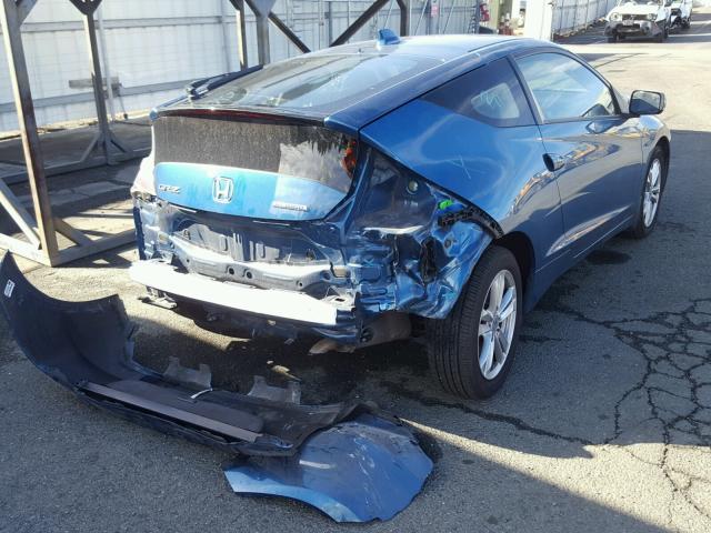 JHMZF1D68BS000506 - 2011 HONDA CR-Z EX BLUE photo 4