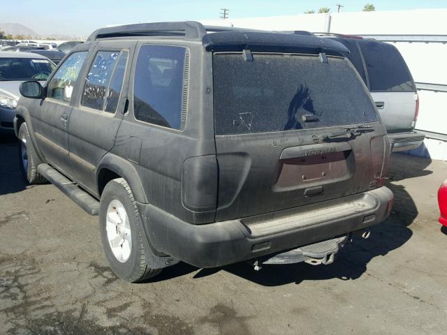 JN8DR09X14W805262 - 2004 NISSAN PATHFINDER BLACK photo 3