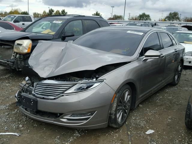 3LN6L2JK2FR626490 - 2015 LINCOLN MKZ Gris foto 2