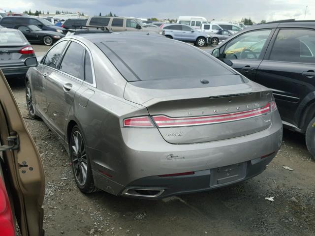 3LN6L2JK2FR626490 - 2015 LINCOLN MKZ GRAY photo 3