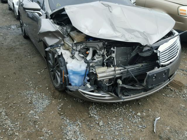 3LN6L2JK2FR626490 - 2015 LINCOLN MKZ Gris foto 9