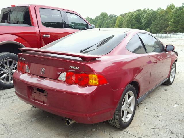JH4DC548X2C040480 - 2002 ACURA RSX RED photo 4