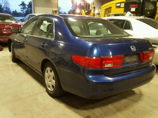 1HGCM56485A003370 - 2005 HONDA ACCORD LX BLUE photo 3