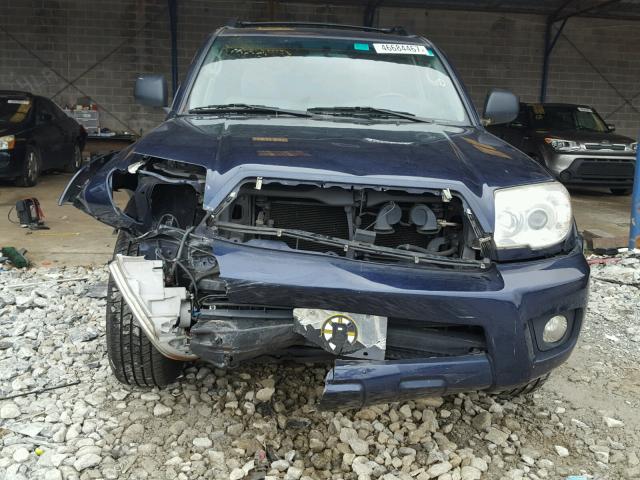 JTEZT14R668008610 - 2006 TOYOTA 4RUNNER SR BLUE photo 9