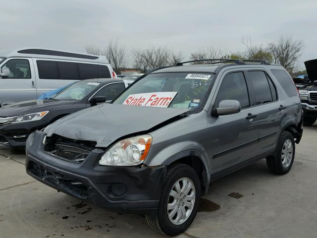 JHLRD78836C020235 - 2006 HONDA CR-V EX GRAY photo 2