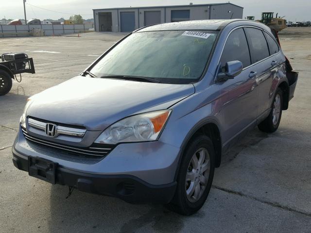 JHLRE38758C013013 - 2008 HONDA CR-V EXL BLUE photo 2