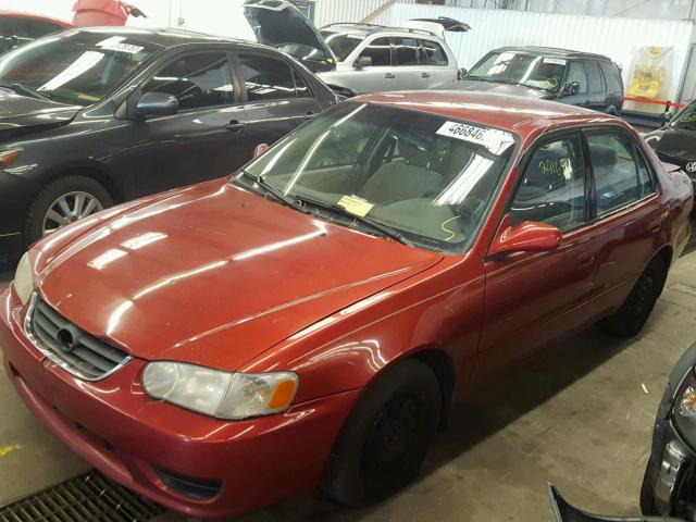 1NXBR12E21Z493232 - 2001 TOYOTA COROLLA CE MAROON photo 2