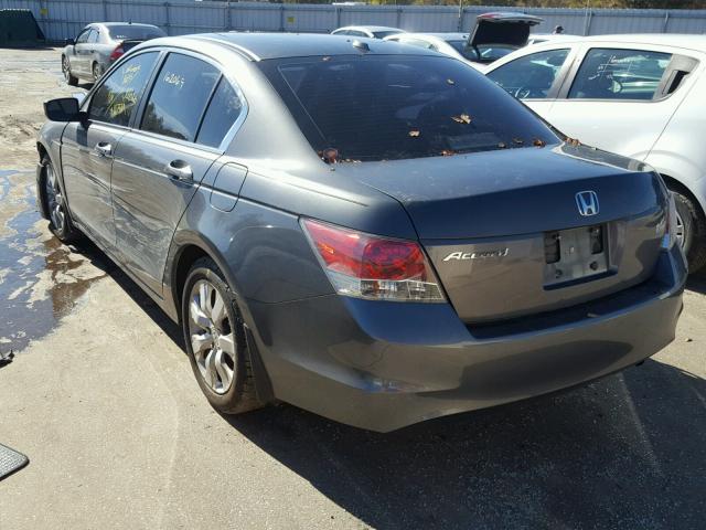 1HGCP26808A002436 - 2008 HONDA ACCORD EXL GRAY photo 3