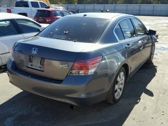 1HGCP26808A002436 - 2008 HONDA ACCORD EXL GRAY photo 4