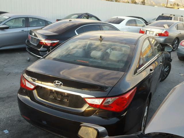 5NPEB4AC0CH467250 - 2012 HYUNDAI SONATA GLS BLACK photo 4