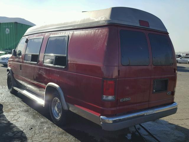 1FDPS24L0YHB54418 - 2000 FORD ECONOLINE BURGUNDY photo 3