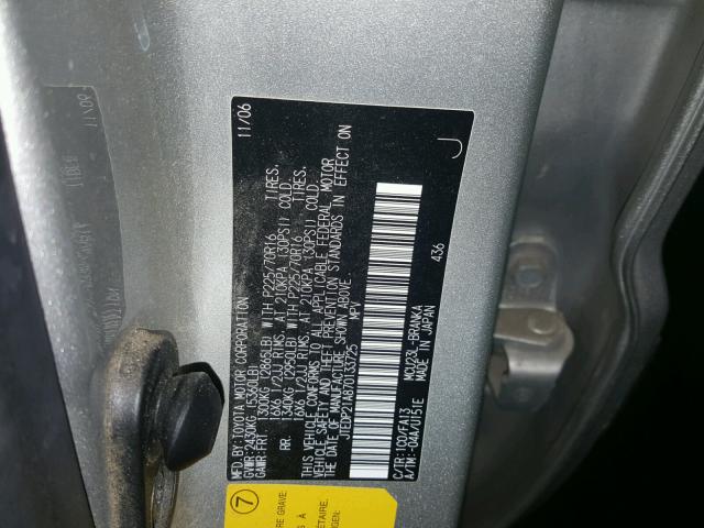 JTEDP21A870133725 - 2007 TOYOTA HIGHLANDER SILVER photo 10