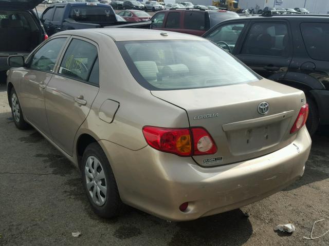 1NXBU4EE7AZ238040 - 2010 TOYOTA COROLLA GOLD photo 3