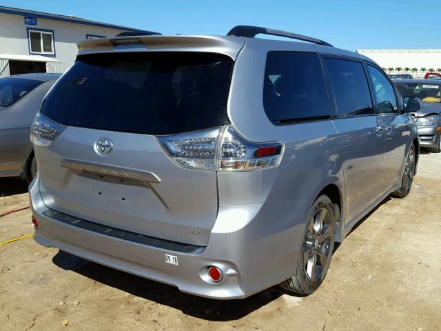 5TDXK3DC9FS639868 - 2015 TOYOTA SIENNA SPO SILVER photo 4