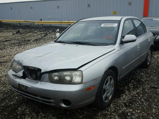 KMHDN45D42U305241 - 2002 HYUNDAI ELANTRA GL SILVER photo 2