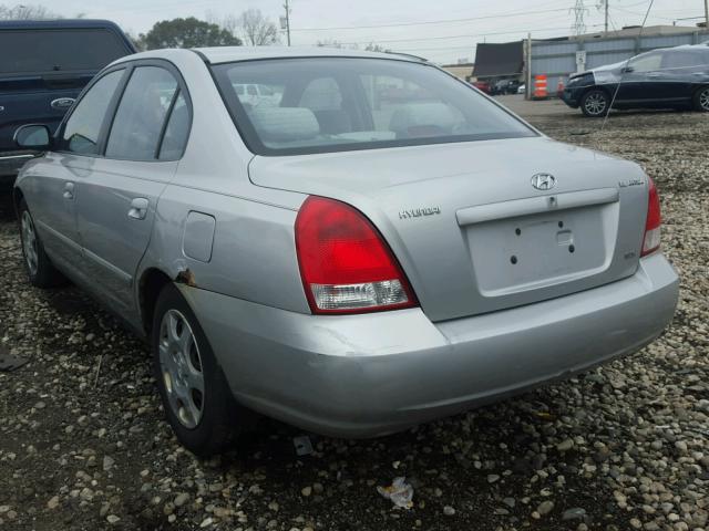 KMHDN45D42U305241 - 2002 HYUNDAI ELANTRA GL SILVER photo 3