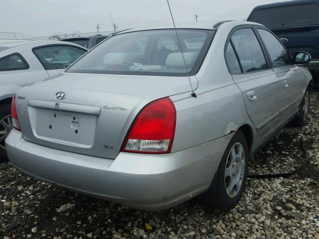 KMHDN45D42U305241 - 2002 HYUNDAI ELANTRA GL SILVER photo 4