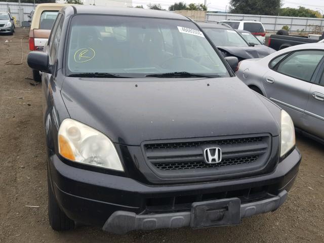 2HKYF18144H528086 - 2004 HONDA PILOT LX BLACK photo 9