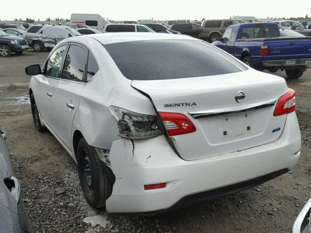 3N1AB7AP3DL789033 - 2013 NISSAN SENTRA S WHITE photo 3