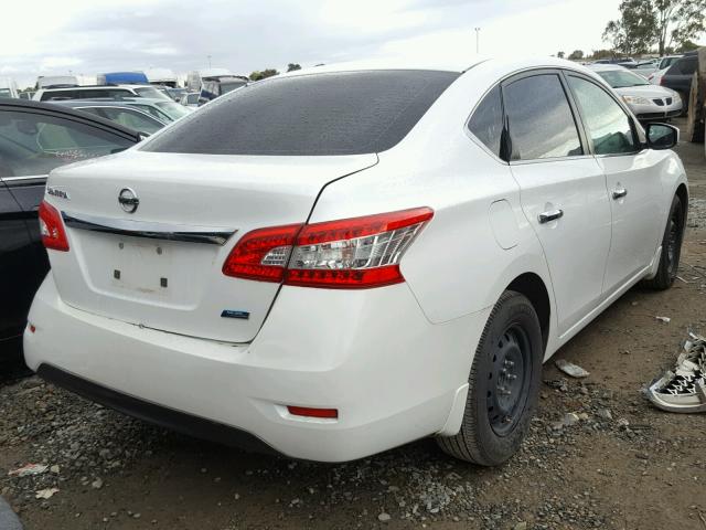 3N1AB7AP3DL789033 - 2013 NISSAN SENTRA S WHITE photo 4