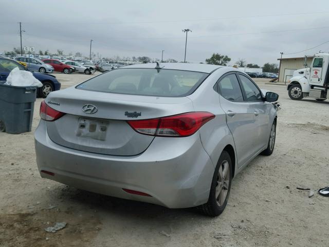 KMHDH4AE4CU208242 - 2012 HYUNDAI ELANTRA GL SILVER photo 4