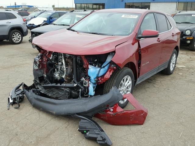 3GNAXSEV1JL125018 - 2018 CHEVROLET EQUINOX LT RED photo 2