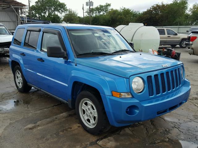 1J8FT28048D716799 - 2008 JEEP PATRIOT SP BLUE photo 1