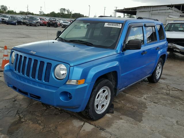 1J8FT28048D716799 - 2008 JEEP PATRIOT SP BLUE photo 2