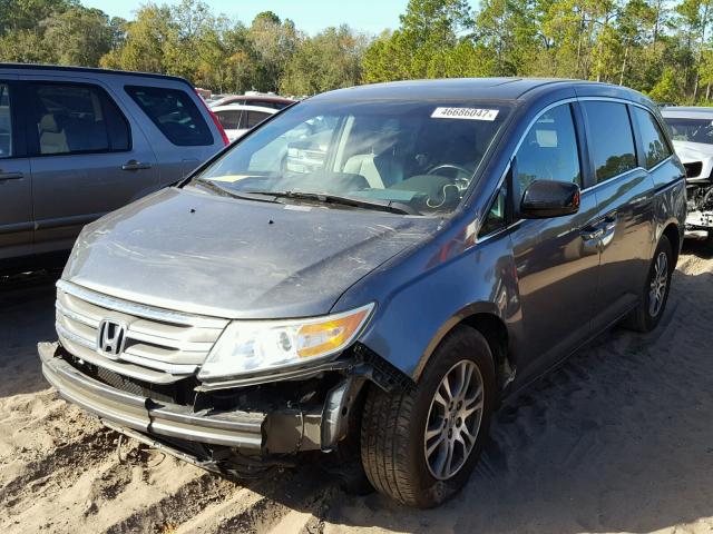 5FNRL5H66BB016096 - 2011 HONDA ODYSSEY EX GRAY photo 2