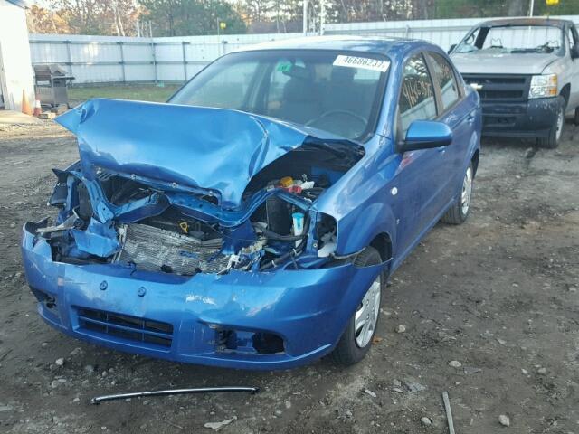 KL1TD56687B138949 - 2007 CHEVROLET AVEO BASE BLUE photo 2