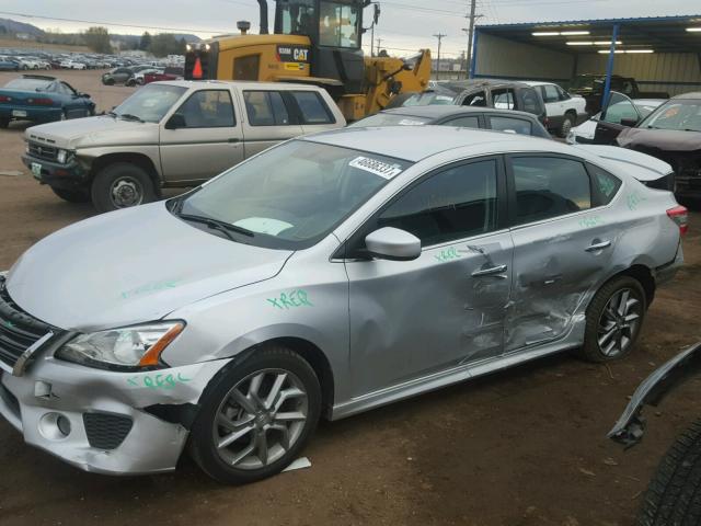 3N1AB7AP3EY248391 - 2014 NISSAN SENTRA S SILVER photo 9