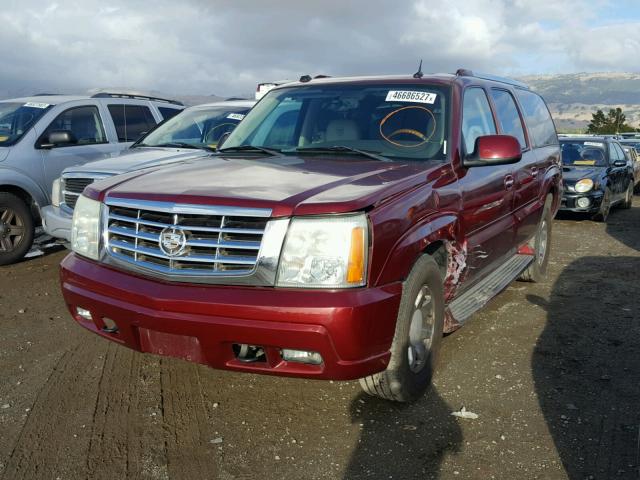3GYFK66NX4G174972 - 2004 CADILLAC ESCALADE E BURGUNDY photo 2