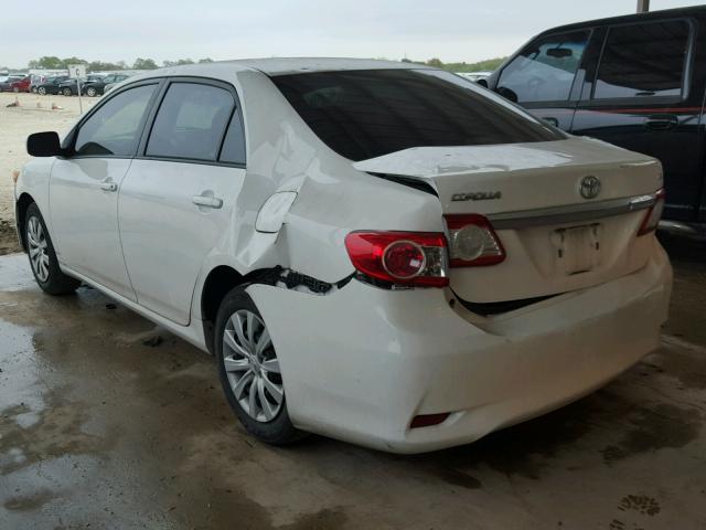 5YFBU4EE0CP041134 - 2012 TOYOTA COROLLA BA WHITE photo 3