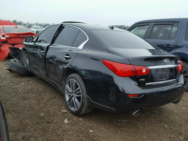 JN1BV7AR1EM699285 - 2014 INFINITI Q50 BASE BLACK photo 3