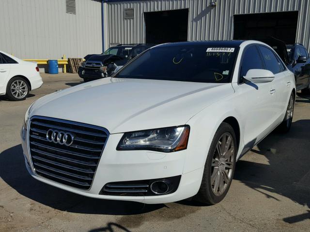 WAURGAFDXDN033855 - 2013 AUDI A8 L QUATT WHITE photo 2