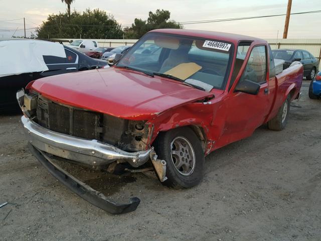 1B7GL23Y1SS375048 - 1995 DODGE DAKOTA RED photo 2