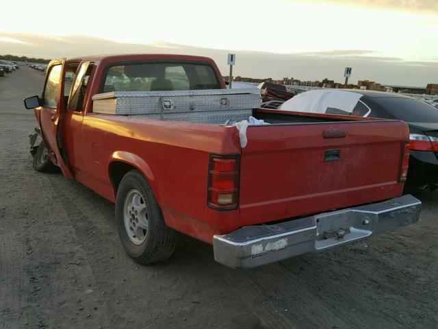 1B7GL23Y1SS375048 - 1995 DODGE DAKOTA RED photo 3