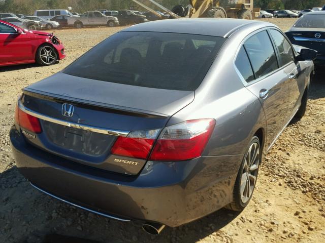 1HGCR2F5XFA185132 - 2015 HONDA ACCORD SPO GRAY photo 4