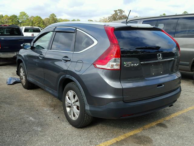 5J6RM3H77DL011221 - 2013 HONDA CR-V EXL GRAY photo 3