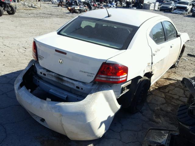 1B3CC4FBXAN189654 - 2010 DODGE AVENGER SX WHITE photo 4