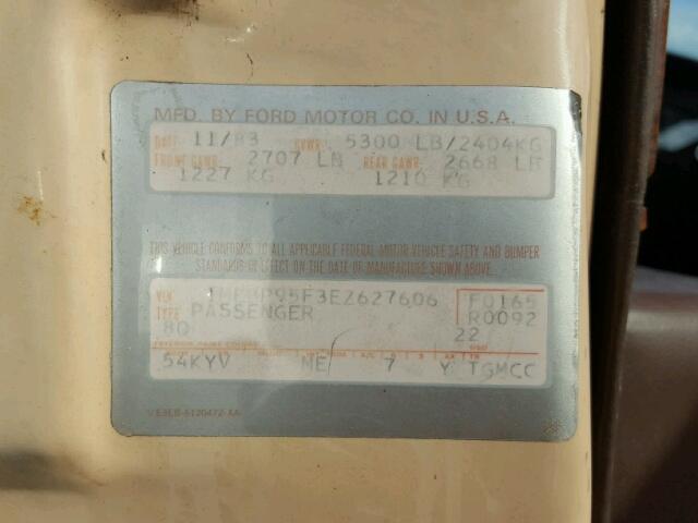 1MEBP95F3EZ627606 - 1984 MERCURY GRAND MARQ TAN photo 10