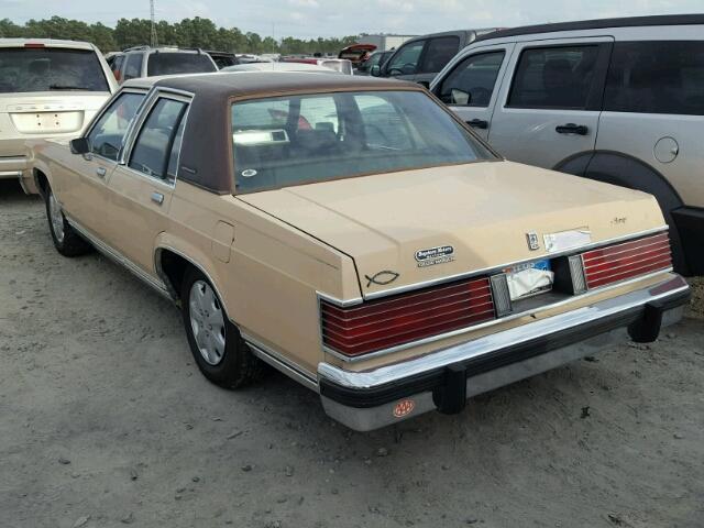 1MEBP95F3EZ627606 - 1984 MERCURY GRAND MARQ TAN photo 3