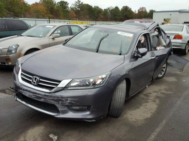 1HGCR2F80EA301172 - 2014 HONDA ACCORD EXL GRAY photo 2