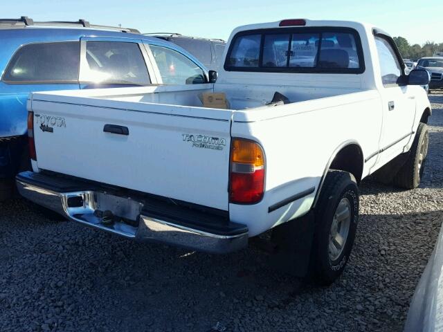 4TANM92N6YZ591932 - 2000 TOYOTA TACOMA PRE WHITE photo 4