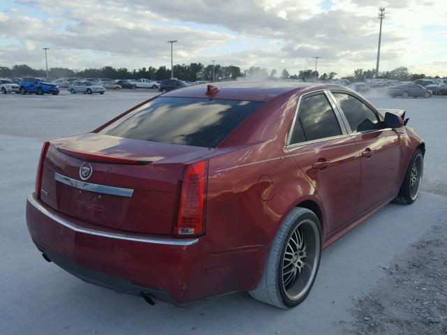 1G6DE5EGXA0140292 - 2010 CADILLAC CTS LUXURY RED photo 4