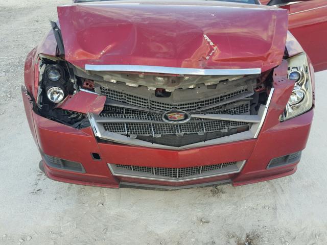 1G6DE5EGXA0140292 - 2010 CADILLAC CTS LUXURY RED photo 7