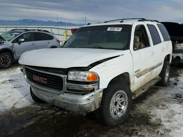 1GKEK13T35R238055 - 2005 GMC YUKON WHITE photo 2