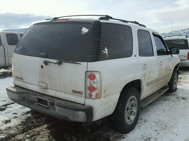 1GKEK13T35R238055 - 2005 GMC YUKON WHITE photo 4