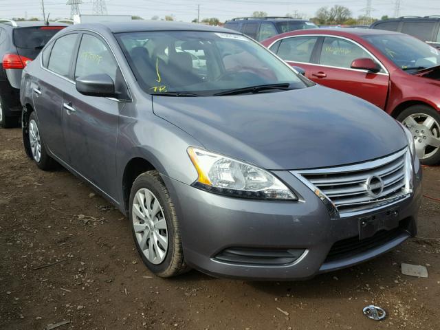 3N1AB7APXFL662797 - 2015 NISSAN SENTRA S GRAY photo 1