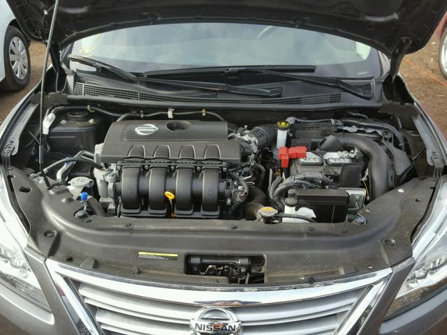 3N1AB7APXFL662797 - 2015 NISSAN SENTRA S GRAY photo 7